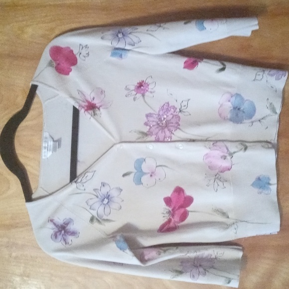 Petite sophisticate 75% silk stretch sweater cardigan size small - Picture 5 of 10